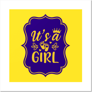 It's A Girl | Cute Kid's Posters and Art